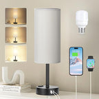 Grey Touch Bedside Lamp for Bedroom by Fenmzeelighting
