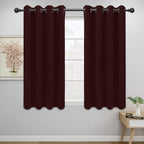 Easy-Going Thermal Grommet Blackout Curtains, 2 Panels 52x46 in, Wine | Machine by Easy-Going