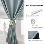 AJAZZ 100% Blackout Self Adhesive Curtains Small Window Short Temporary Black - Image 2