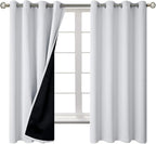 BGment Greyish White 100% Blackout Curtains - Image 8