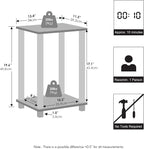 Furinno Simplistic Night Stand, 2-Tier Small Nightstand - Image 2