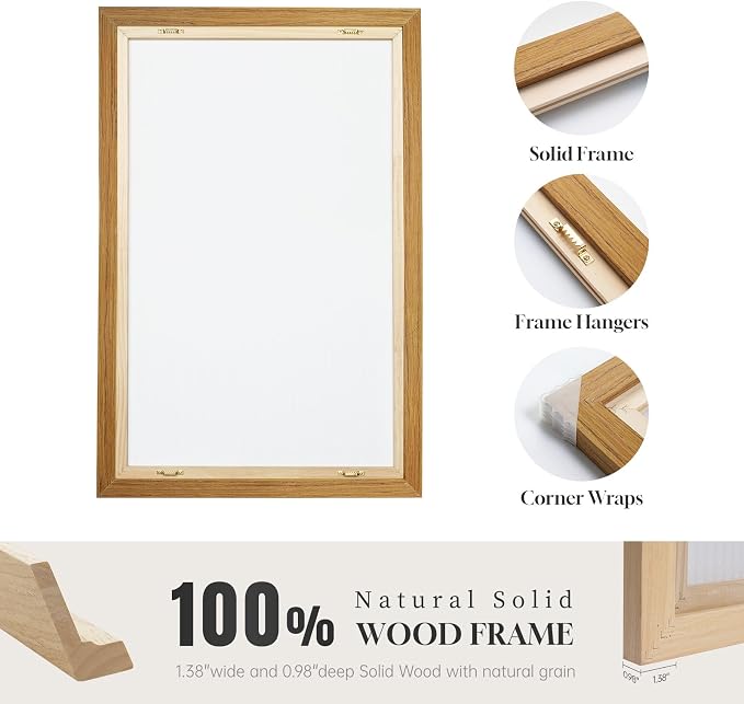 Large Framed Green Abstract Wall Art - Image 6