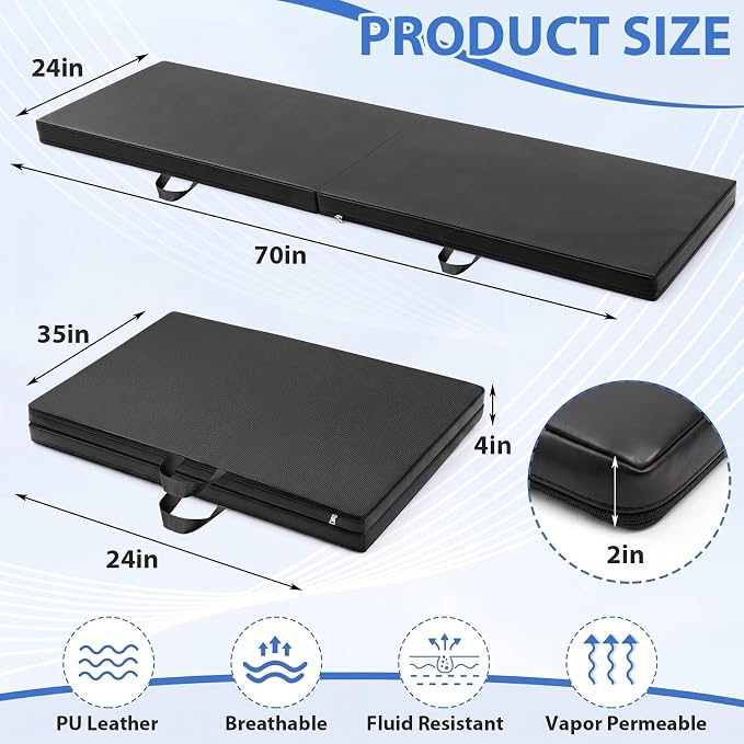 Wesiti 1 Pcs Fall Mat for Elderly Bedside, Anti Fatigue Crash Bed Pad - Image 2