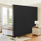 Room Divider Single Panel, Fabric Portable Privacy Screen Wall Divider by JAUZVIL