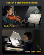 Glocusent Rechargeable Music Stand Light, 11.2” Wide Piano Light | 57 LED Clip - Image 5