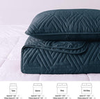 Whale Flotilla Soft Geometric King Quilt Set - Image 5