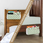 Checkered Mint Green and White Bedside Caddy - Image 7