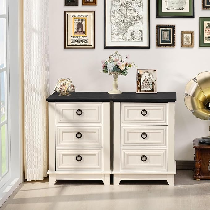 Joaxswe Farmhouse Nightstand Set 2 - Image 5