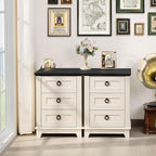 Joaxswe Farmhouse Nightstand Set 2 - Image 5