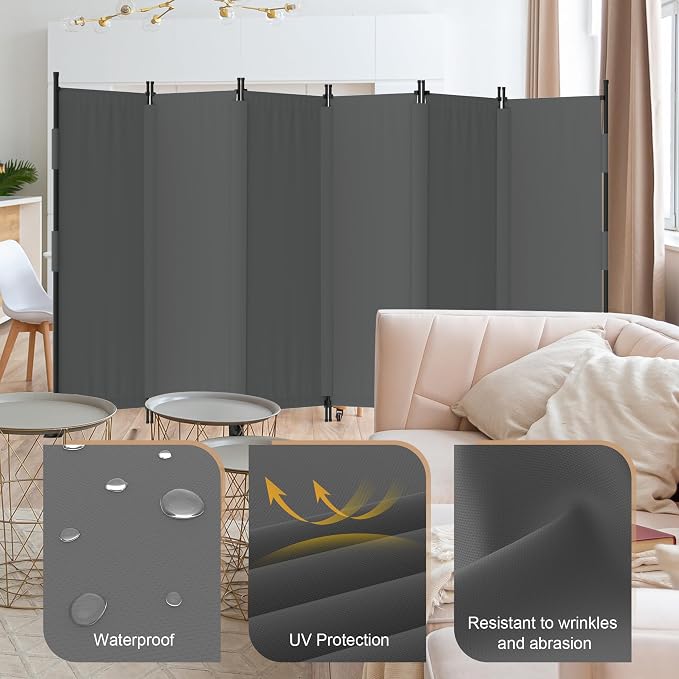 Room Divider, 6 Panel Upgraded 132” Folding Screen Highly Secretive | Privacy - Image 2