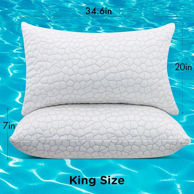 Cooling Pillow King Size 1 Pack, Adjustable Bed Pillows - Image 9