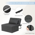 Sofa Bed, Convertible Chair 4 in 1 Multi-Function Modern Folding Ottoman Guest - Image 5