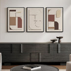 3D Textured Framed Neutral Wall Art, 3 Piece Minimalist Modern Sandstone Art - Image 4