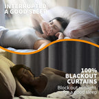 YoungsTex Grey Linen Blackout Curtains - Image 2