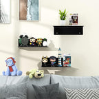 9 Inch Acrylic Floating Shelf No Drill Adhesive Wall Shelf Set of 2 - Image 6