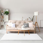 Modern Soft Hallway Runner Rug, 2x6 Feet White Washable Runner Rugs | Fluffy - Image 6