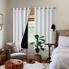 BGment Greyish White 100% Blackout Curtains - Image 2