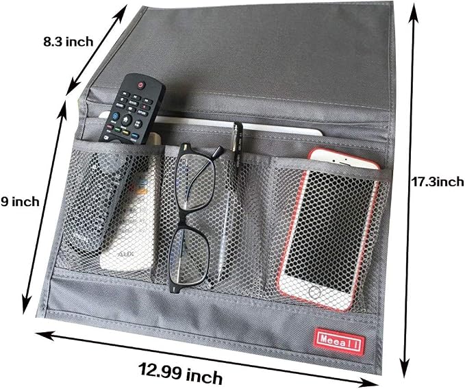 Bedside Storage Organizer with Pockets, Bedside Caddy, Table Cabinet Storage - Image 3