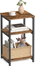 VASAGLE Side Table, Small End Table, Tall Nightstand, Steel Frame | by Unknown