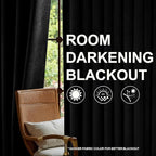 Black Velvet Pleated Curtains 108 inches Long - Image 6