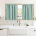 RYB HOME Cafe Blackout Curtains 24 inch Length by RYBHOME