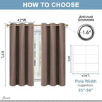 Diraysid Cappuccino Grommet Blackout Curtains - Image 5