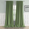 Green Curtains 102 Inches Long 2 Panels by DUALIFE