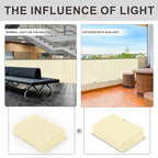 LOVE STORY Custom Size 3' x 4' Balcony Privacy Screen Cover, Butter Cream | - Image 2