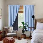 BGment Light Blue 100% Blackout Curtains - Image 2