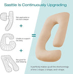 Cooling Pregnancy Pillows for Sleeping, Down Alternative, Removable Cover - Image 4