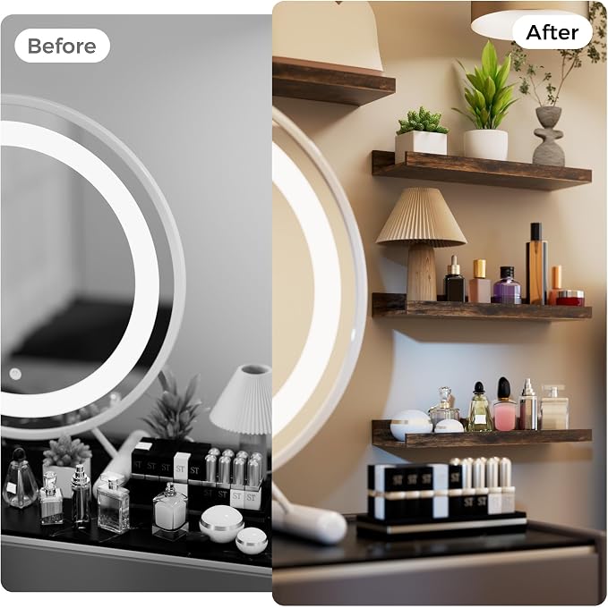 upsimples Floating Shelves for Wall Decor and Storage, Laundry Room Display and - Image 8