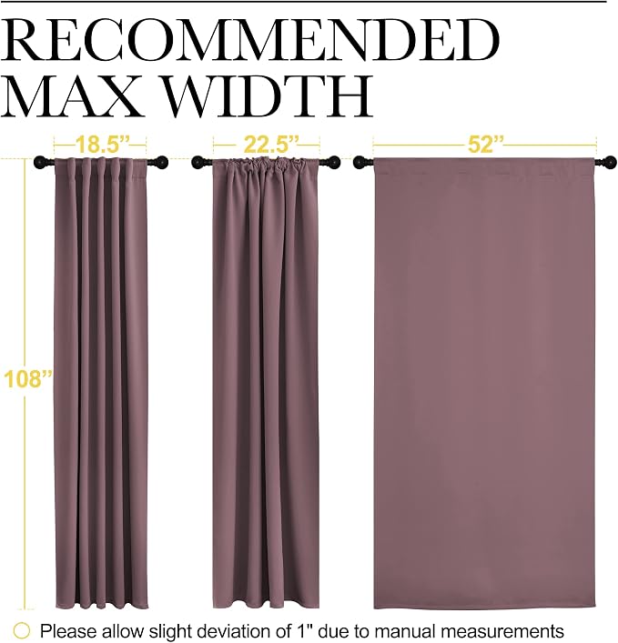 NICETOWN Bedroom Blackout Curtain Panels - Image 7