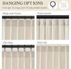 108 inches Long Ivory Velvet Curtains - Image 4
