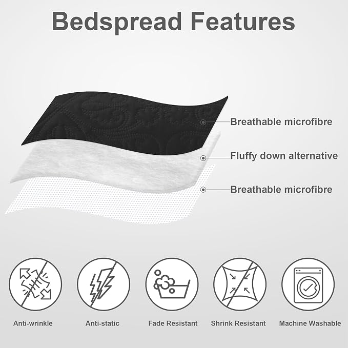 Hansleep Black Quilt Twin Size - Image 4