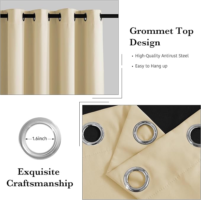 RYB HOME 100% Blackout Curtains - Image 2
