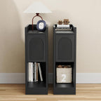 Narrow Nightstands Set of 2, Slim Bedside Tables by WelcometoFurnitureSalon
