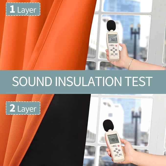 BGment Burnt Orange Blackout Curtains - Image 7