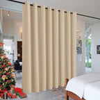 RYB HOME Decor Freestanding Office Partition Wall Divider Blackout Curtain | by RYBHOME