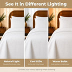 HLC.ME Lorenzo - 3 Piece Bedspread King Size Beige Quilt Bedding Set, - Image 7