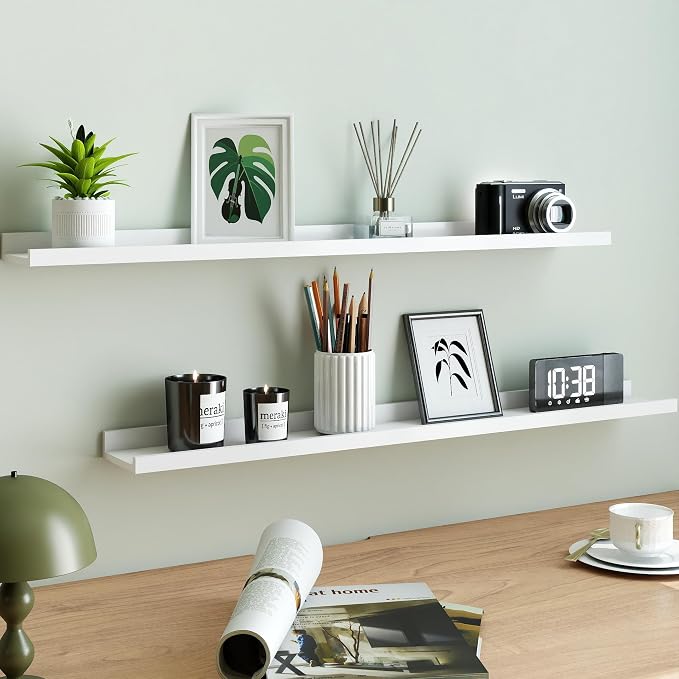 White Floating Shelves for Wall Decor, 40 in Shelf - Image 5