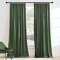 RYB HOME Green Velvet Curtains 72 inches by RYBHOME