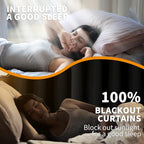 YoungsTex Black 100% Blackout Curtains 63 Inches Long - Image 2
