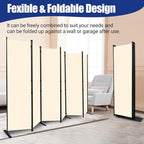 6 Panel Folding Privacy Screen, 11ft W x 6ft H Partition Room Divider Panel | - Image 4