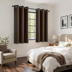 Chocolate Brown Blackout Curtains - Image 5