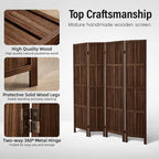 4 Panel Wood Room Divider and Folding Privacy Screen 67″, Freestanding Wall - Image 3