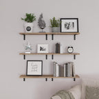 Wood Floating Shelves Set of 6, Shelves - Image 6