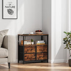 TUTOTAK Large Night Stand with Charging Station | Bedside Table with USB and - Image 6
