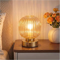 Elenhome Amber Touch Glass Table Lamp, 3-Way Dimmable Bedside Lamp, Vintage by Elenhome
