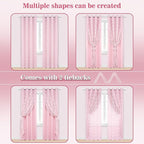Yinhua Pink Blackout Curtains Double Layer Curtains - Image 5