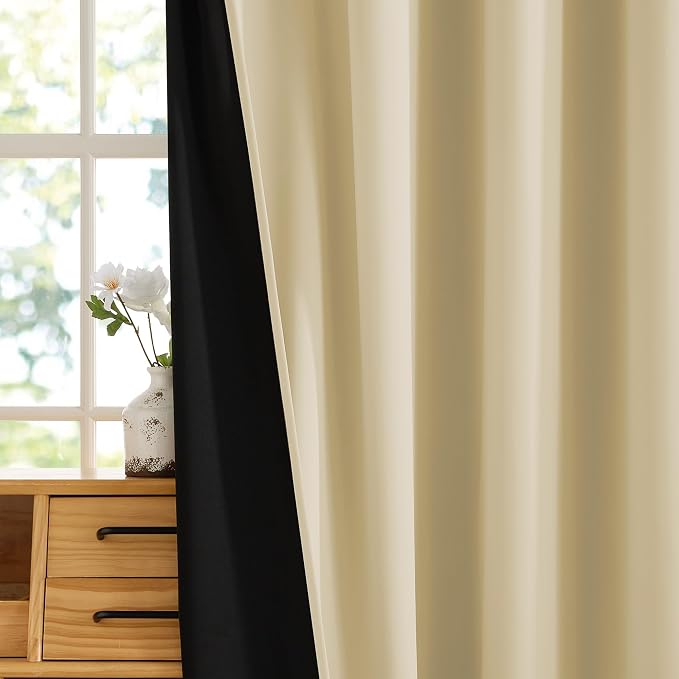RYB HOME 100% Blackout Curtain, Bedroom Patio Sliding Glass Door Drape | Extra - Image 7